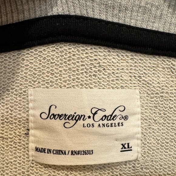 Sovereign Code Mens Sweatshirt Fleece Multicolor Colorblock Crew Pockets Sz XL - Picture 6 of 6